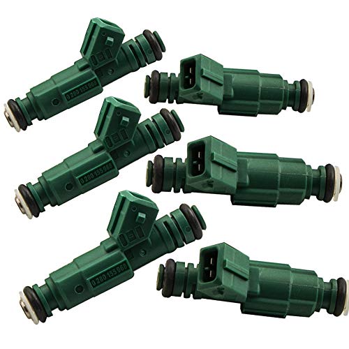 Tuningsworld 6 fuel injectors 440cc 42lb EV6 Green for TURBO 0280155968