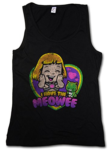 Urban Backwoods I Have The Meowee Mujer Camiseta Sin Mangas Women Tank Top Negro Talla L