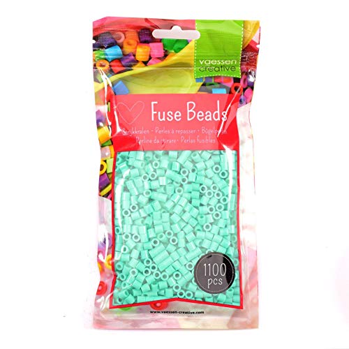 Vaessen Creative Aqua Perlas Fusibles, Set de 1100 Piezas DIY para Niños, Creación de Joyas, Decoraciones Hechas en Casa y Otras Ideas de Manualidades, 5mm