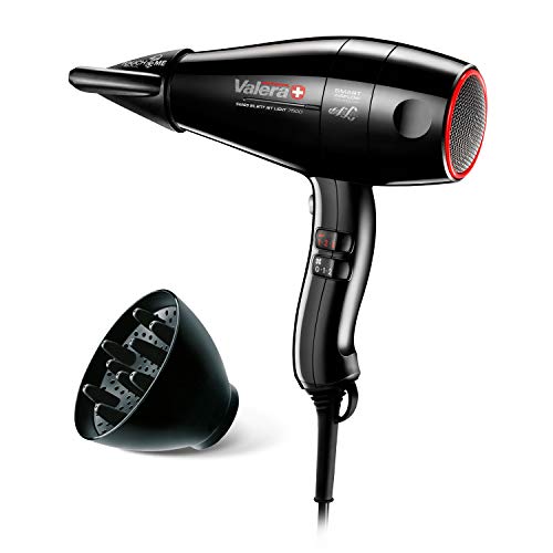 Valera SXJ-7500-DRC - Secador de Pelo, 2000 W, iónico, con rotador, difusor, color negro