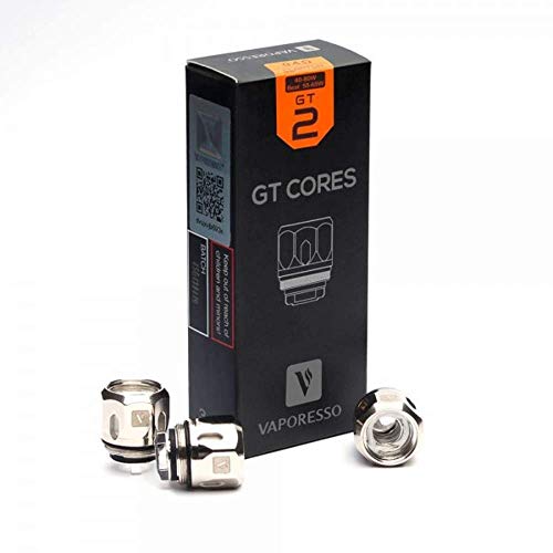 Vaporesso NRG & SE Tanque GT2, bobinas de repuesto, paquete de 3 (resistencia GT 2 a 0.4 ohm (40-80W)), (kits Revenger X), Este producto no contiene nicotina ni tabaco