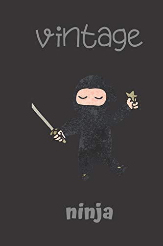 vintage ninja: small lined Ninja Notebook / Travel Journal to write in (6'' x 9'') 120 pages