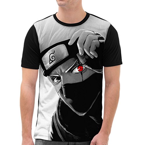 VOID Kakashi Hatake Camiseta gráfica para Hombre T-Shirt All-Over Print Ninja Anime Manga, Talla:L