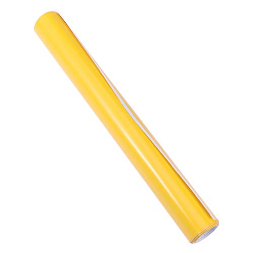 Vosarea Vinilo Adhesivo PVC para Coche Decoración Auto Vehículo Vinilo Traslucido de Coche Amarillo Brillante 30x152CM