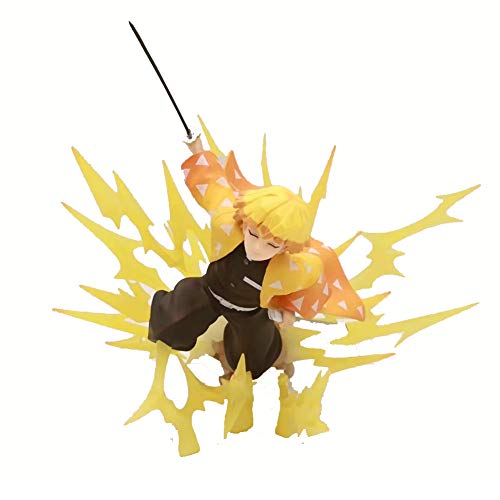 WFLOV Demon Slayer Blade Agatsuma Zenitsu Breath of Thunder Scene Modelo Caja Figura