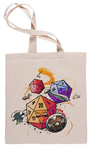 Wigoro Dado Guerreros - RPG Bolsa De Compras Tote Beige Shopping Bag