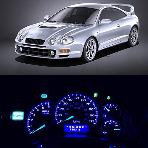 WLJH Super Brillante Azul Panel de instrumentos Grupo indicadores tablero completo Kits paquete bombillas luz led para 1990-1999 Celica, Paquete de 19