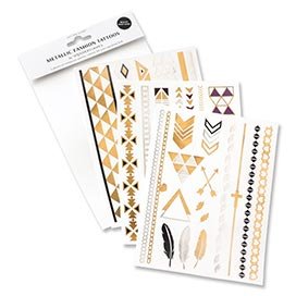 Wonderbook Stripes Metallic Fashion Tatuajes – Color Set