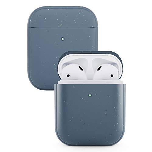 Woodcessories - Funda para AirPods 1 y 2, antibacteriana, color azul marino