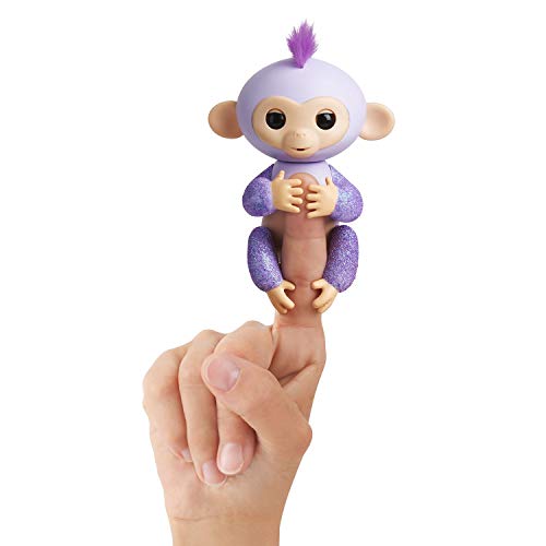 WowWee - Fingerlings Kiki, Monito Interactivo en color morado con purpurina (WowWee 3762) , color/modelo surtido