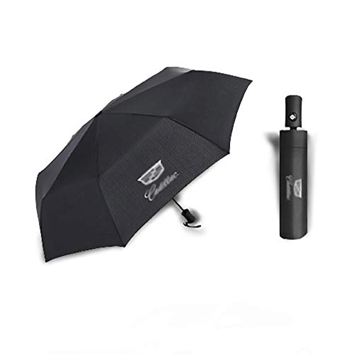 XCBW Paraguas portátil a Prueba de Viento y Lluvia para Coche, Parasol Plegable UV para Sol de Verano, para Gadgets de Paraguas de Coche C-adillac