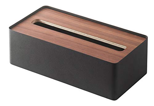 Yamazaki Caja para pañuelos, Madera, Color Negro, tamaño único