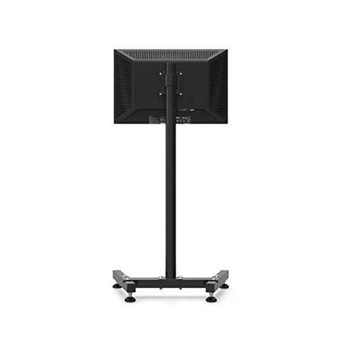 YYLL Pantalla de TV con Dispositivo de cableado Oculto, Soporte de TV de pie con Patas de Ajuste de Altura/Ruedas universales, para 15-27 Pulgadas Pantallas Planas (Color : Black, Size : A)