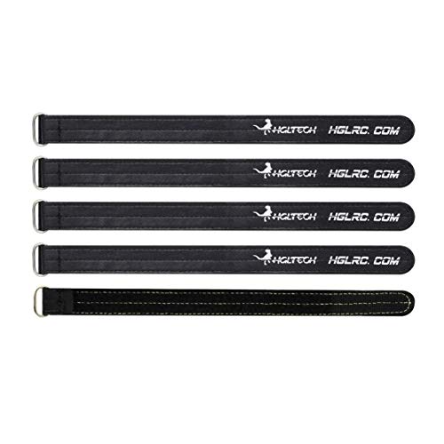 zhouweiwei 5Pcs HGLRC 20 * 250mm Correa de Silicona Antideslizante Hebilla de plástico de Metal Conjunto de Correa de batería para RC Racing Drone Lipo Batería