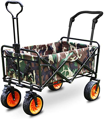 ZKHD Carreras De Vagones para Exteriores Carritos Plegables Pesca De Picnic Pesca De Picatric Compras COMPRANDO Carro Portátil Trolley 8"Ruedas con Freno Instalado Cestas De Compras