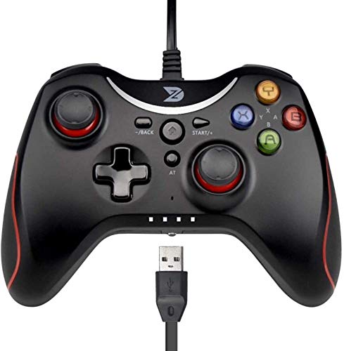 ZLZ Encargarse de Gaming USB Controlador con Cable Gamepad para PC (Windows XP / 7/8 / 8.1/10) & Playstation 3 & Android & Steam- No es Compatible con la Xbox 360 / One Flexible (Color : Default)
