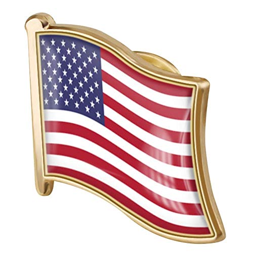 1pc Bandera Americana Pin De La Solapa Del Esmalte Del Metal De La Broche Usa Estados Unidos De La Bandera Pin De La Solapa De La Novedad De Accesorios