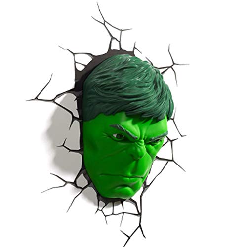 3D Hulk luz de pared Luz de noche, Pegatinas de pared, Niño, Niña, Dormitorio infantil de regalo de cumpleaños infantil, A