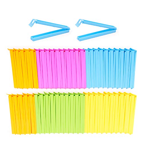 50 Piezas - Clips de Sellado de Bolsas, Pinzas Bolsas Alimentos, Plástico 11cm - Pinzas Cierre Bolsas de Comida - Calidad Premium, Duradero y Resistente.