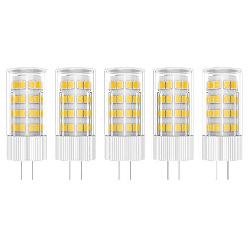 5X G4 Bombilla LED 5W Bombilla Lámpara 51 SMD 2835LEDs Blanco Cálido 3000K Bombilla Iluminación 500LM Equivalente a Halógenas 50W AC/DC12V