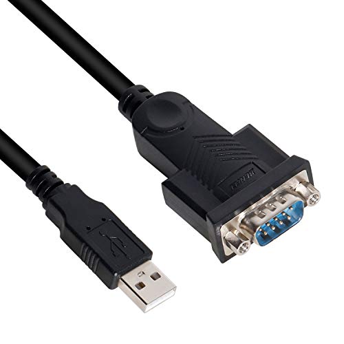 Adaptador USB a serie, Benfei 1,8m USB a RS-232 hembra (9 pines) DB9 cable serie, chipset, Windows 10/8.1/8/7, Mac OS X 10.6 y superiores