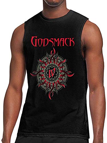 Adolescentes NancyA Hombres Godsmack IV Sin Mangas Gym Chaleco Camisetas Muscle Tank Tops Negro 6XL