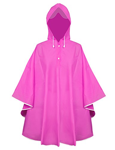 Aibrou Adulto Poncho de Lluvia Impermeable de EVA con Capa,Rápido de Poner y fácil maniobrabilidad para la Escalada,Senderismo,Camping,Ciclismo,Unisex