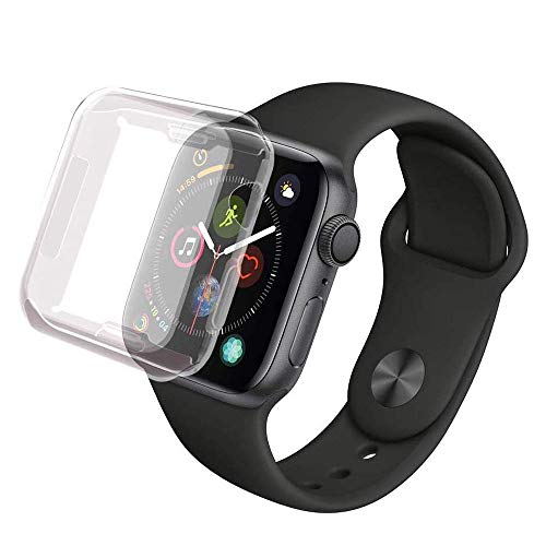 ALOhaLi Funda Apple Watch 44mm Series SE 6 5 4, Protector Pantalla iWatch Case Protección Completo Anti-Rasguños Ultra Transparente Funda Suave TPU, para Nueva Apple Watch Series SE 6 5 4 44mm