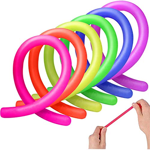 AMEITECH Colorful Juguetes de Estiramiento Sensorial Fidget Ayuda a Reducir la Inquietud Debida al Estrés y la Ansiedad por Add, ADHD, Autismo (12 Pack)