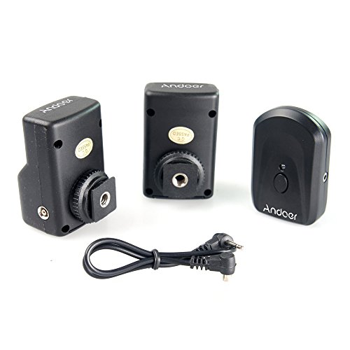 Andoer PT-04GY Disparador de Flash Universal Control Remoto de radio inalámbrico 1 transmisor y 2 Receptores para Canon Nikon Pentax Olympus(16 canales)