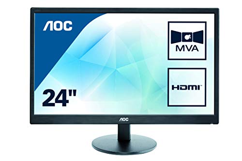 AOC M2470SWH - Monitor de 23.6" (resolución 1920 x 1080 pixels, tecnología WLED, contraste 3000:1, 5 ms, VGA), color negro