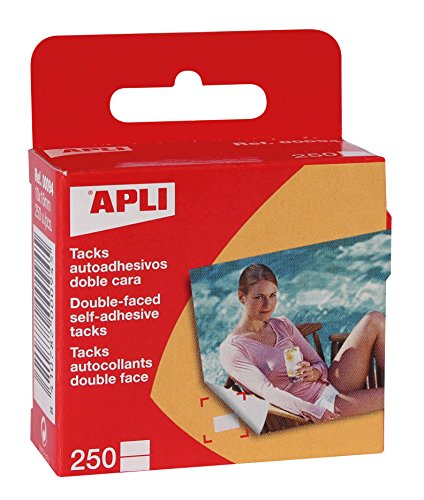 APLI 94 - Pack de 250 fijafotos autoadhesivos, 10 x 16 mm