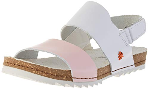 Art Creta, Sandalias con Punta Abierta Mujer, Multicolor (White/Rose White/Rose), 39 EU