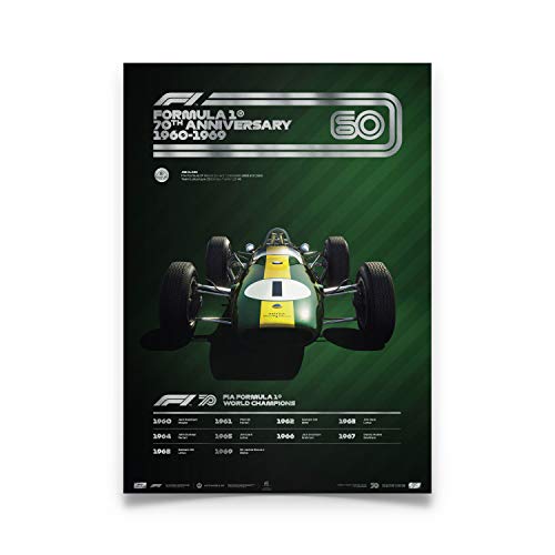 Automobilist | FORMULA 1® DECADES – 60s Team Lotus | Edición Coleccionista | Tamaño estándar de póster 19 ¾ x 27 ½ pulgadas