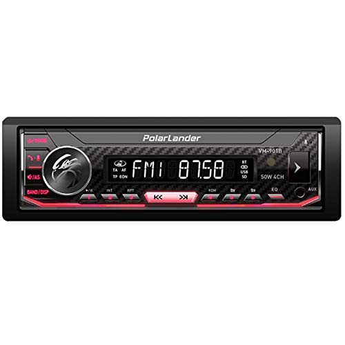 Autoradio, Auto radio Bluetooth, Reproductor de MP3 de coche, Panel de control de voz de panel único extraíble Llamadas con manos libres, Control de APP RDS AM FM USB, Retroiluminación a todo color