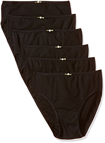 AVET 3267 Braguita algodon Pack x 6, Mujer, Negro, M