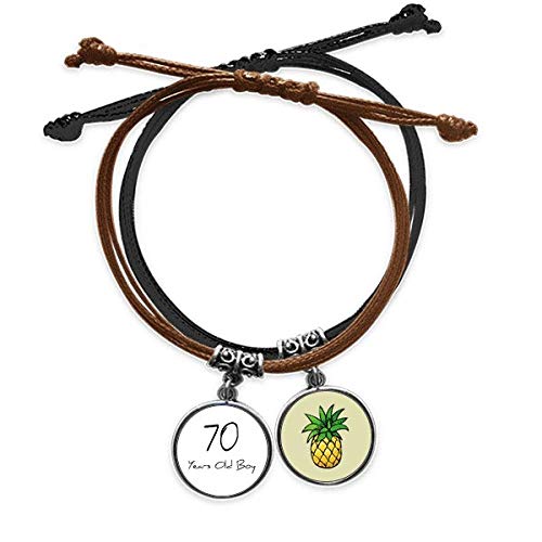 Bestchong Pulsera de piel de piña de 70 años de edad, estilo art decó