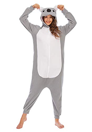 BGOKTA Disfraces de Cosplay para Adultos Pijamas de Animales One Piece Coala, S