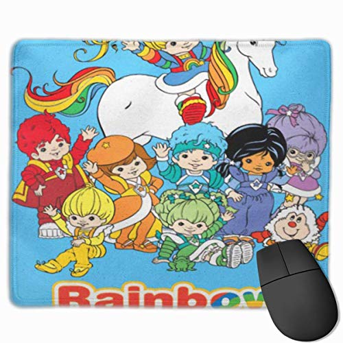 Bonita alfombrilla de ratón para juegos, alfombrilla de escritorio, alfombrilla de ratón pequeña para ordenadores portátiles, alfombrilla para ratón, colorida, clásica de los años 80, Rainbow Brite Ki