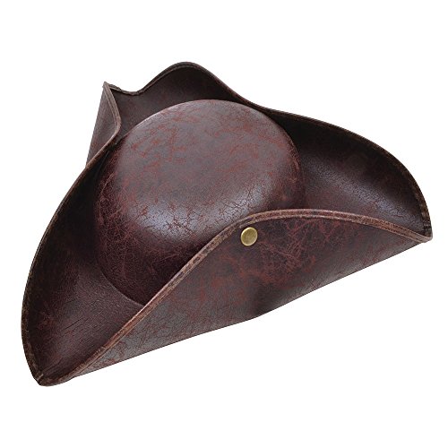 Bristol Novelty BH558 Tricorn Sombrero Marrón Antiguo, Unisex-Adulto, Talla Única