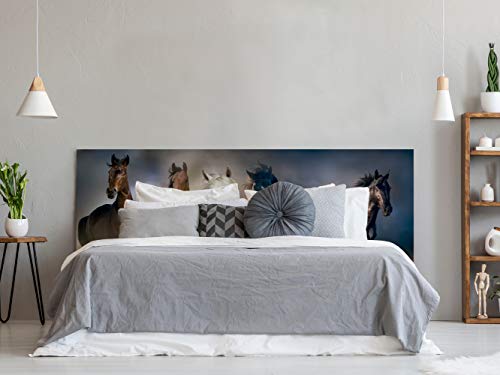 Cabecero Cama Pegasus Impresión Digital Imitación Madera 150 x 60 cm, Disponible en Varias Medidas, Color Blanco
