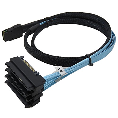 CableDeconn Mini SAS36P SFF-8087 to SFF-8482 SAS 29P Conectores con alimentación SATA 1m