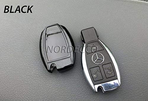 Carcasa protectora para llave de Mercedes Benz de 3 botones (fabricado en plástico ABS), color negro
