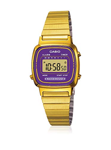 CASIO Reloj con Correa de Acero Inoxidable LA-670WGA-6