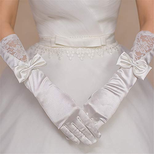 Chengzuoqing-AC Guantes de Novia Longitud Guantes Vestido de Mujer Guantes Opera Wedding Banquet Dress Decoración de Fiesta Accesorios para la Fiesta de Bodas (Color : White)