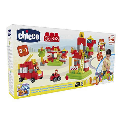 Chicco 00007424000000 70pieza(s) Bloque de construcción de Juguete - Bloques de construcción de Juguete (Multicolor, 70 Pieza(s), Arco, Cilindro, Rectangular, Imagen, Monótono, Niño, Niño)