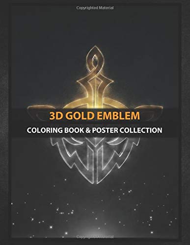 Coloring Book & Poster Collection: 3d Gold Emblem 3d Videogames Collection Gaming