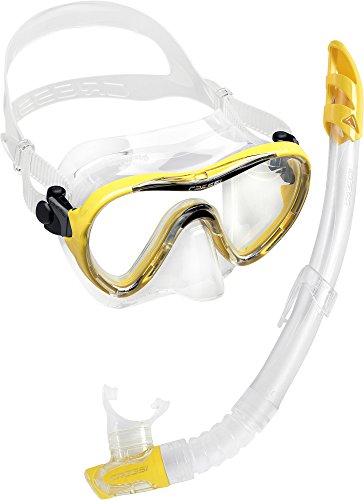 Cressi Sky VIP Conjunto Combo de Snorkel, Unisex Adulto, Transparente/Amarillo, Talla Única