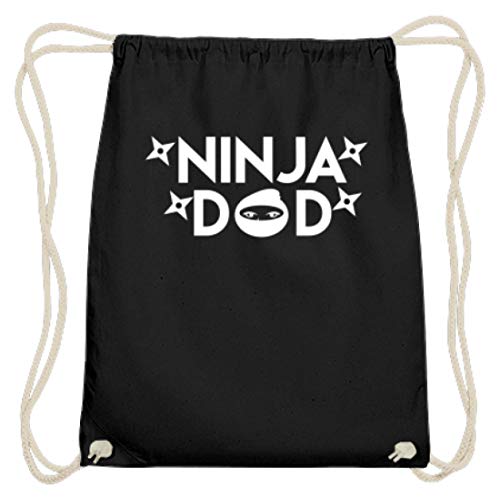 Desconocido Ninja Dad – Ninja Padre – Padre, Vati, Papa, padres, abuelos, luchadores, guerras, soldados – Algodón Gymsac, color Negro, tamaño 37cm-46cm