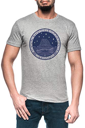 Devils Tower Spaceport Hombre Gris Camiseta Manga Corta Men's Grey T-Shirt